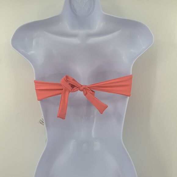 L*Space Watermelon Dolly Fringe Knotted Bandeau Bikini Top NWT Sz‎ S - Picture 4 of 6